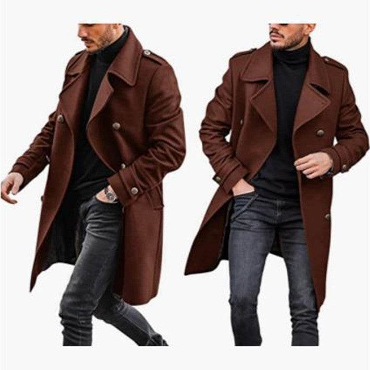Woolen Men's Coat Autumn And Winter New Product Warm Padded Jacket - Mubimart