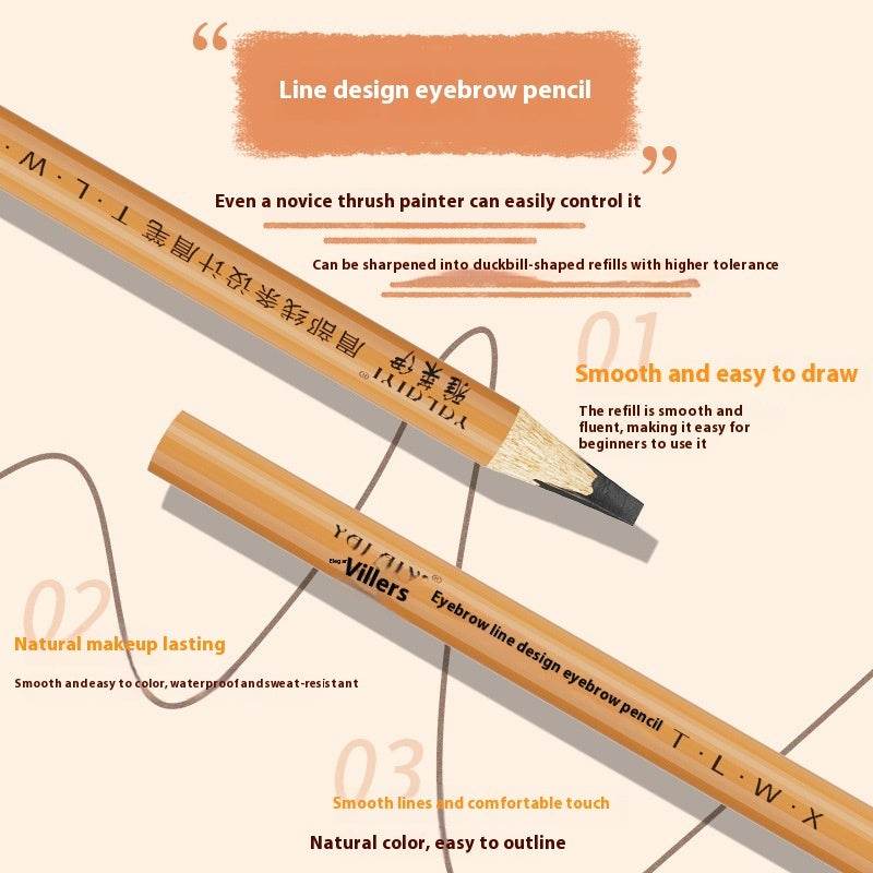 Positioning Eyebrow Pencil Eyebrow Line Design Pen Waterproof Anti-hemp Tattoo Embroidery For Teachers - Mubimart