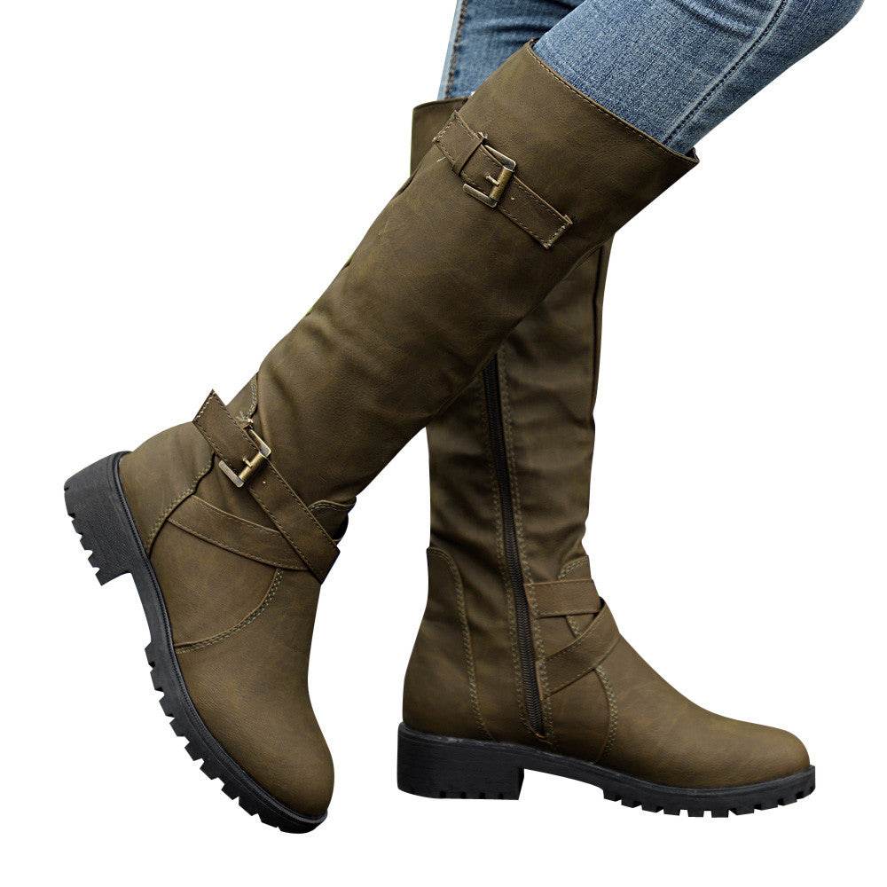 Large size women's boots over the knee boots - Mubimart