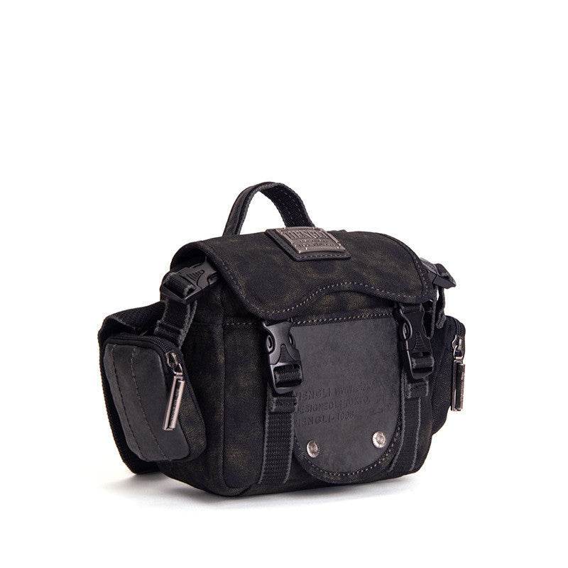 Canvas Shoulder Bag Commuter Cross-body Bag Mens Casual Handbag Retro Canvas Satchel - Mubimart
