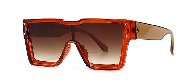 Oversized One Lens Square Sunglasses Fashion Men Women - Mubimart