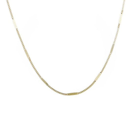 Side Pressure Sequins Copper Alloy Necklace European And American Simple Bone Chain Choker Women - Mubimart