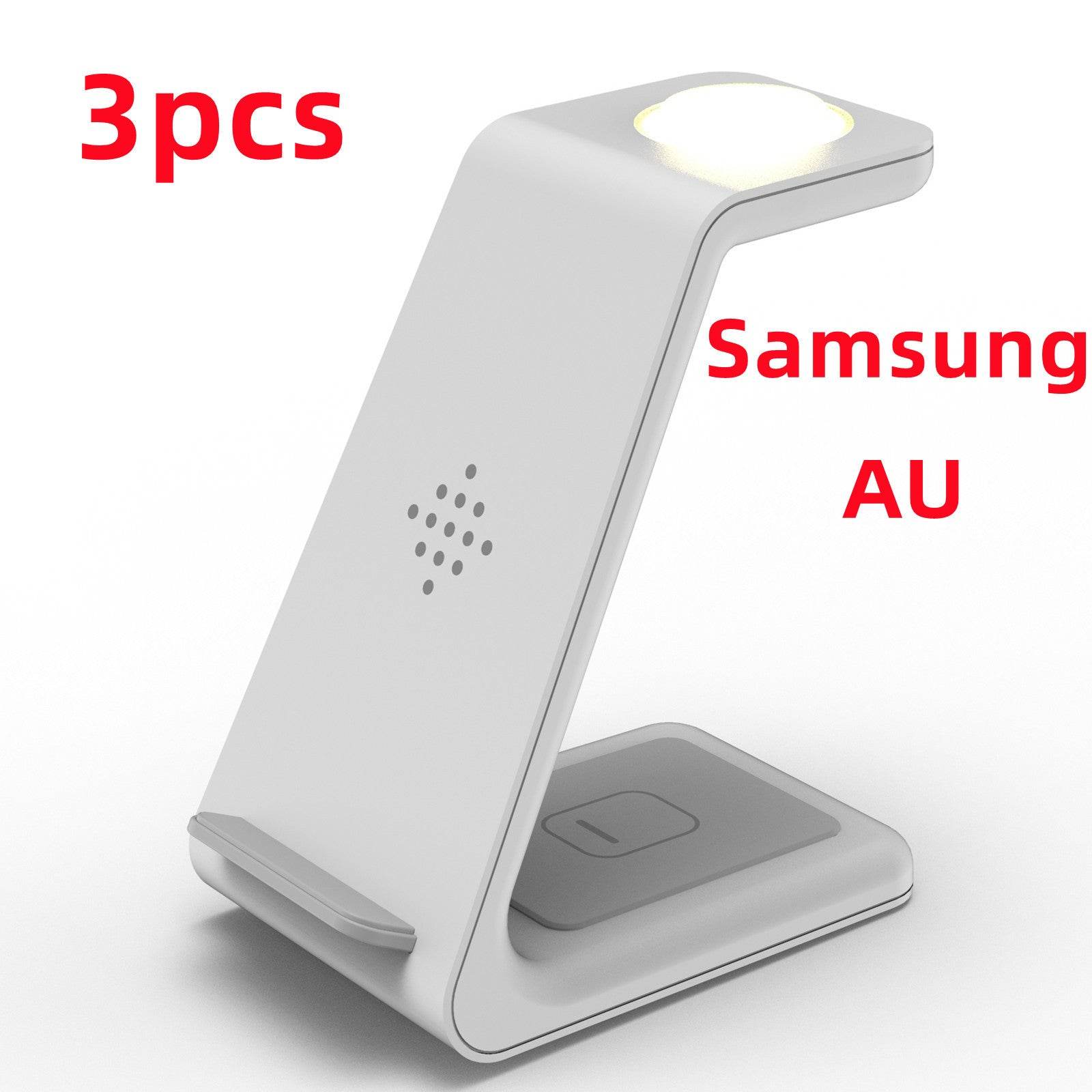 3 In 1 Fast Charging Station Wireless Charger Stand Wireless Quick Charge Dock For Phone Holder - Mubimart