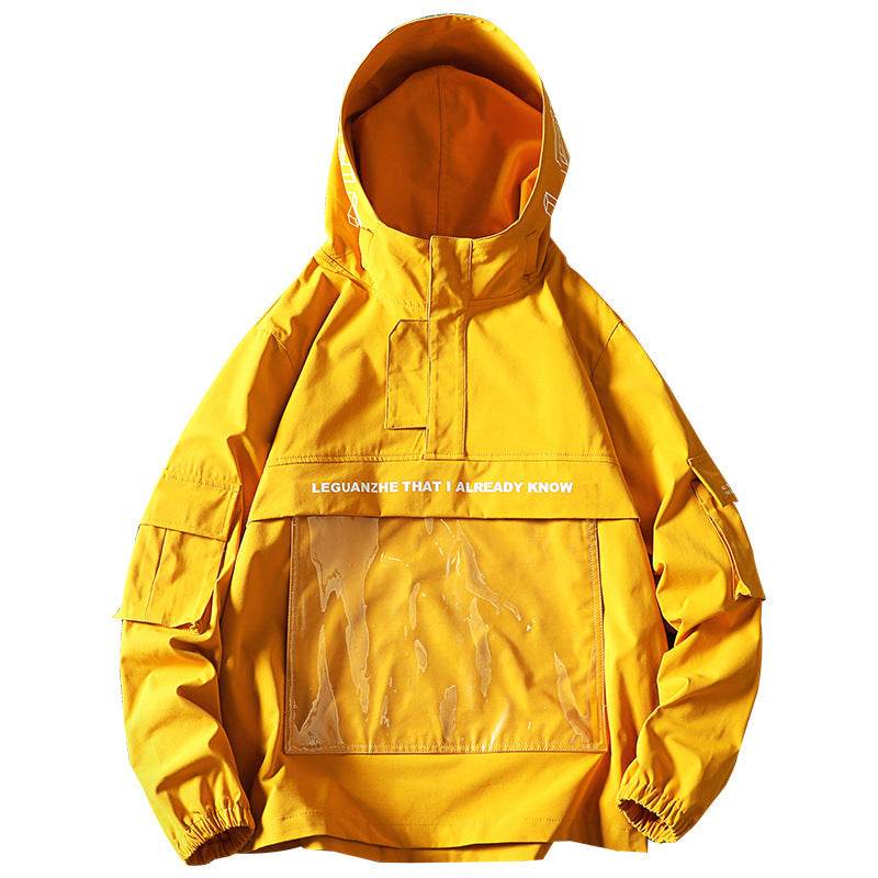 Plus Size Fashion Print Hooded Long Sleeve Pullover Jacket - Mubimart