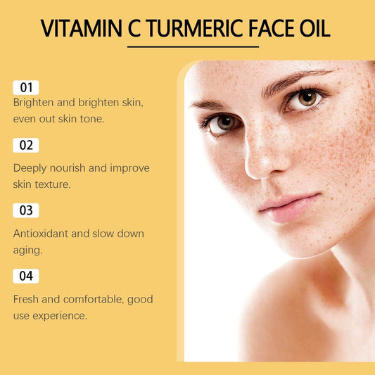 Vitamin C Turmeric Brightening Oil Vitamin C Moisturizing Face - Mubimart
