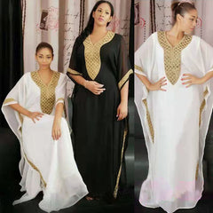 Women's Chiffon Robe National Style Plus Size Solid Color - Mubimart - Plus Size Robe 