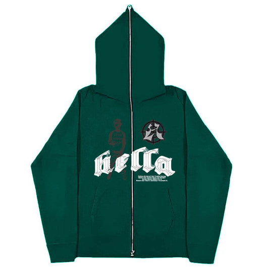Men's And Women's Hoodies Gothic Couple Harajuku Large Size Zipper Sweatshirt - Mubimart