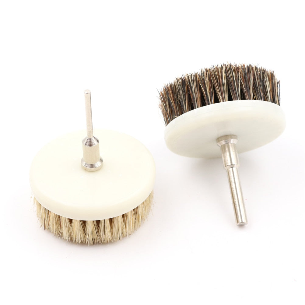 60mm Drill Power Scrub Clean Brush for Leather C Wooden Furniture Car Interors Cleaning Power Scrub - Mubimart - Toilet brush 