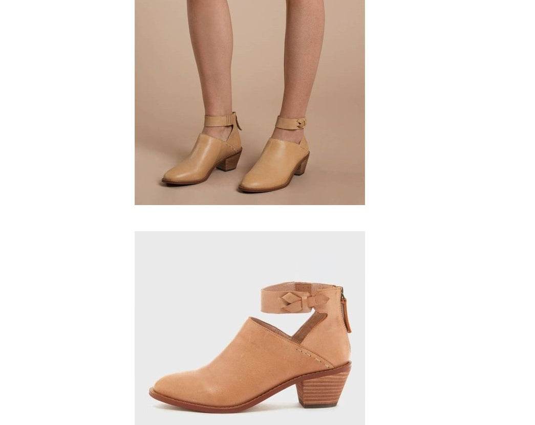 Women Cut Out Booties Buckle Strap Back Zipper Leather Ankle Casual Boots Female Shoes Calzado Mujer - Mubimart
