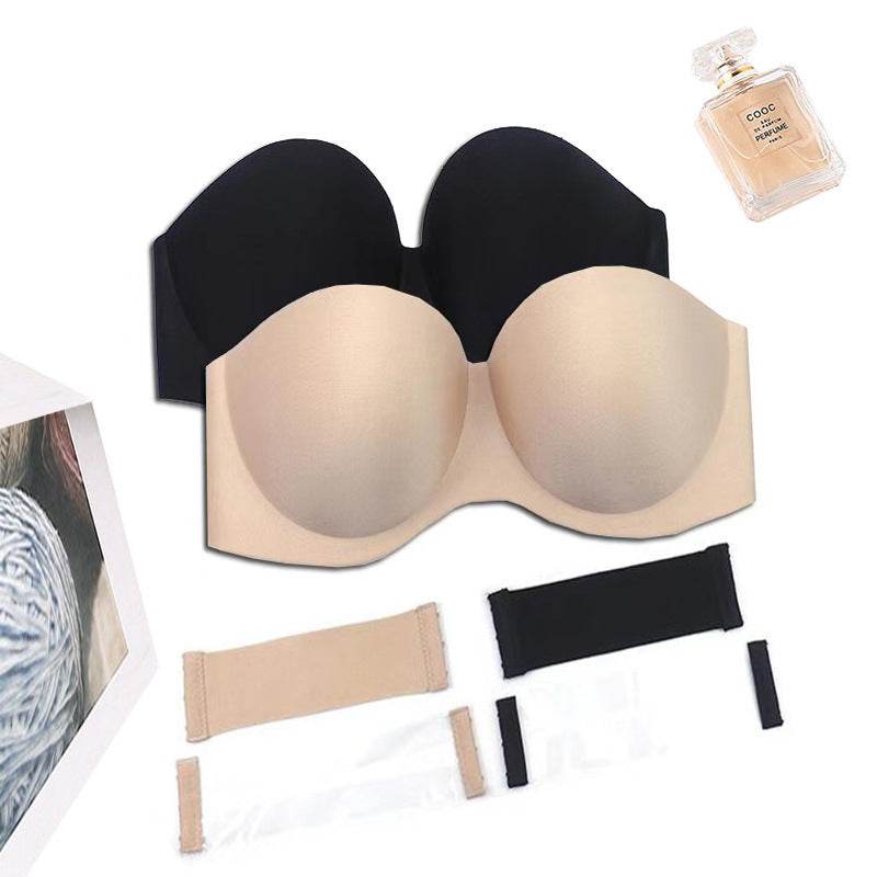 Non-slip Strapless Invisible Bra Wedding Dress Beauty Back Chest Paste Comfort Underwear - Mubimart