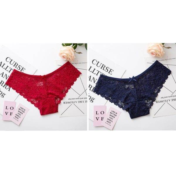 Women's Lace Seamless Thong - Mubimart
