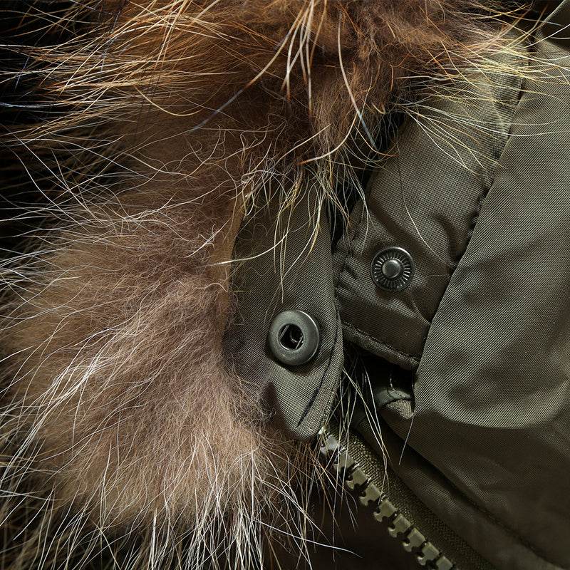 Men's down jacket short white duck down - Mubimart
