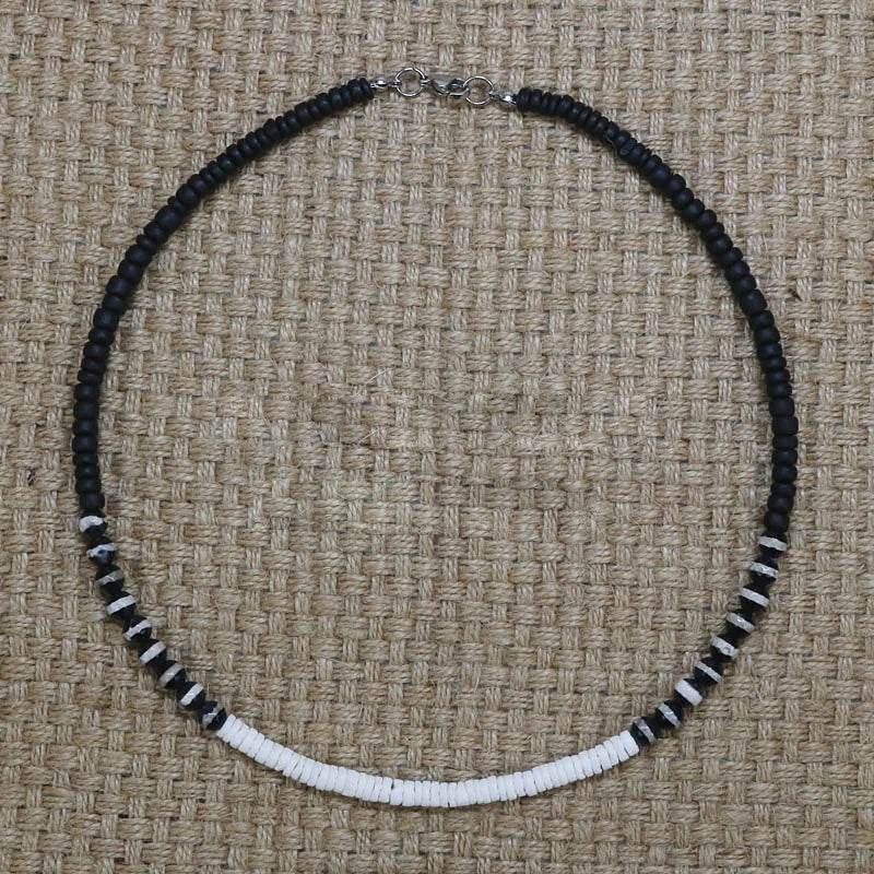 Men Tribe Ethnic Coconut Shell Necklace Men - Mubimart
