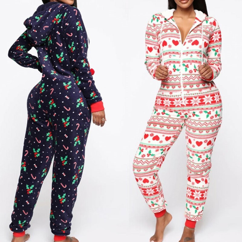 Hooded Nightwear for women Christmas Pajamas set - Mubimart -  