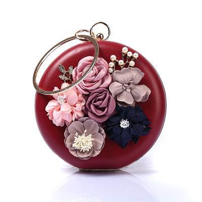 Gorgeous Round Clutches - RED - Mubimart