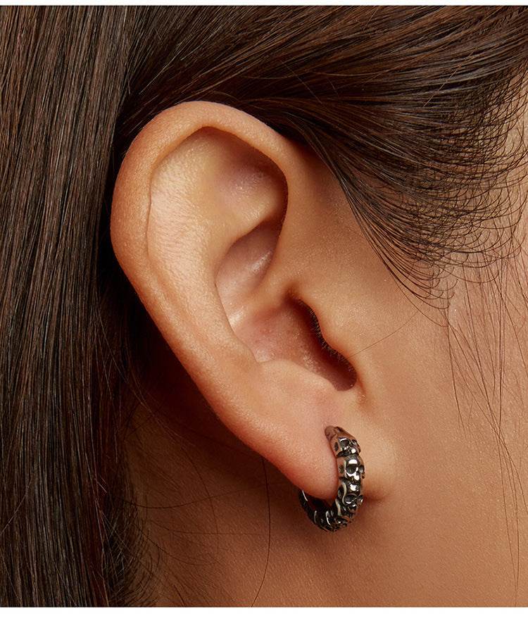 Dark Skull Earrings For Men And Women - Mubimart
