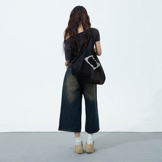 Fashion American Retro Wide Leg Jeans For Women - Mubimart