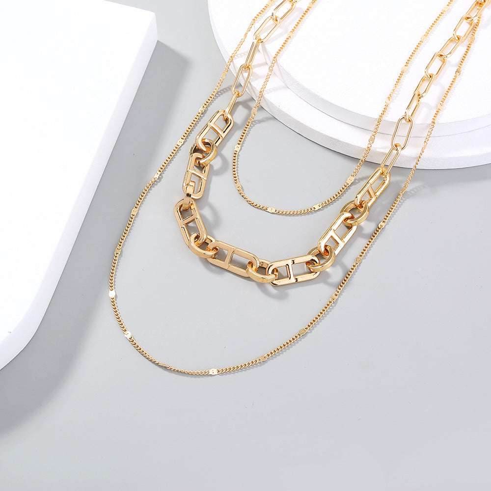 Japanese Word Chain Metal Chain Necklace Women - Mubimart