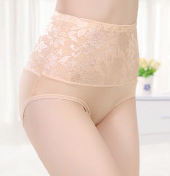 High Waist Lace Panties - Mubimart -  