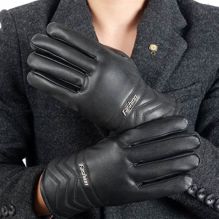 Gloves men winter plus velvet thickening - Mubimart