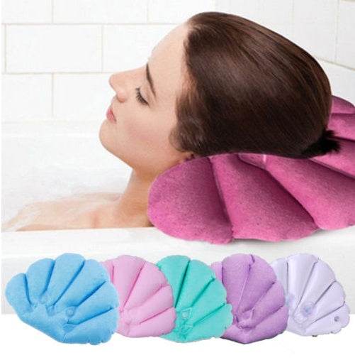Household inflatable bath pillow with suction cup bath pillow - Mubimart