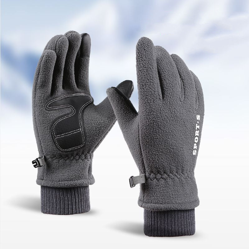 Outdoor Ski Rijden Handschoenen Winter Polar Fleece Flip Cover Winter Handschoenen Mannen En Vrouwen Plus Fluwelen Verdikte Warme Touchscreen Handschoenen