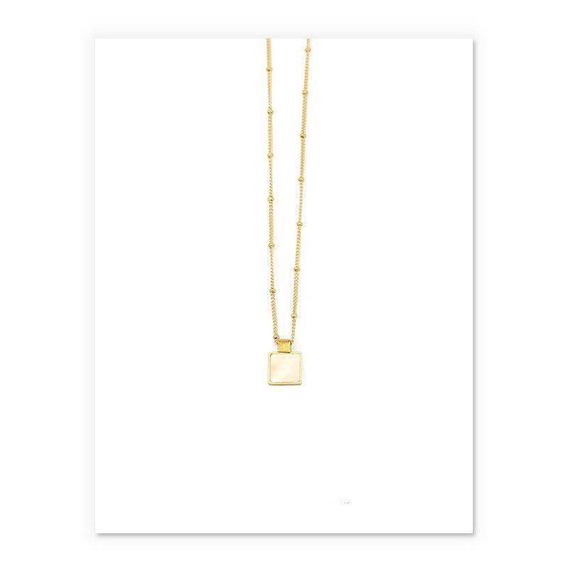 Natural shell clavicle chain necklace women - Mubimart