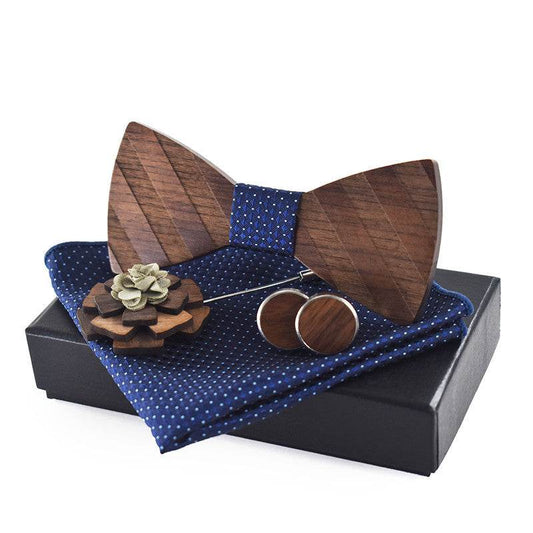 Wooden bow tie bow - Mubimart