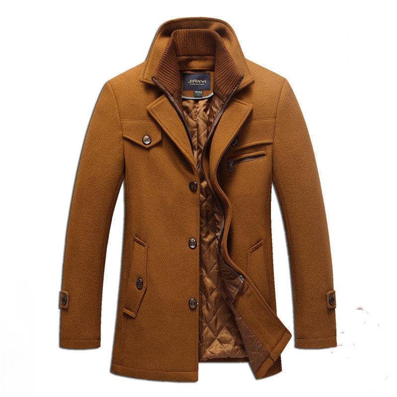 Autumn and Winter New Men's Woolen Coat Men - Mubimart