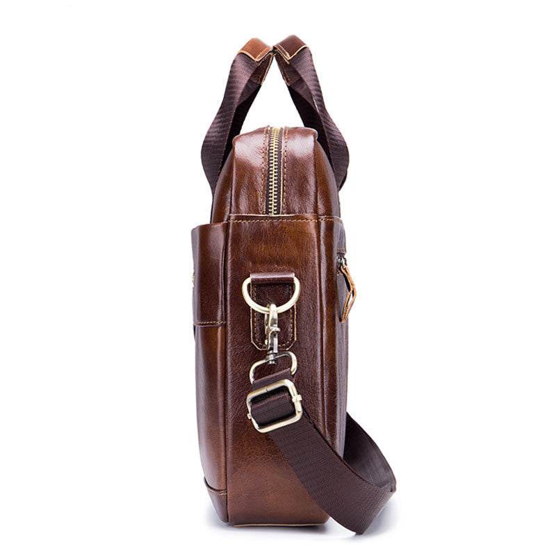 Captain Cow Leather Briefcase - Mubimart