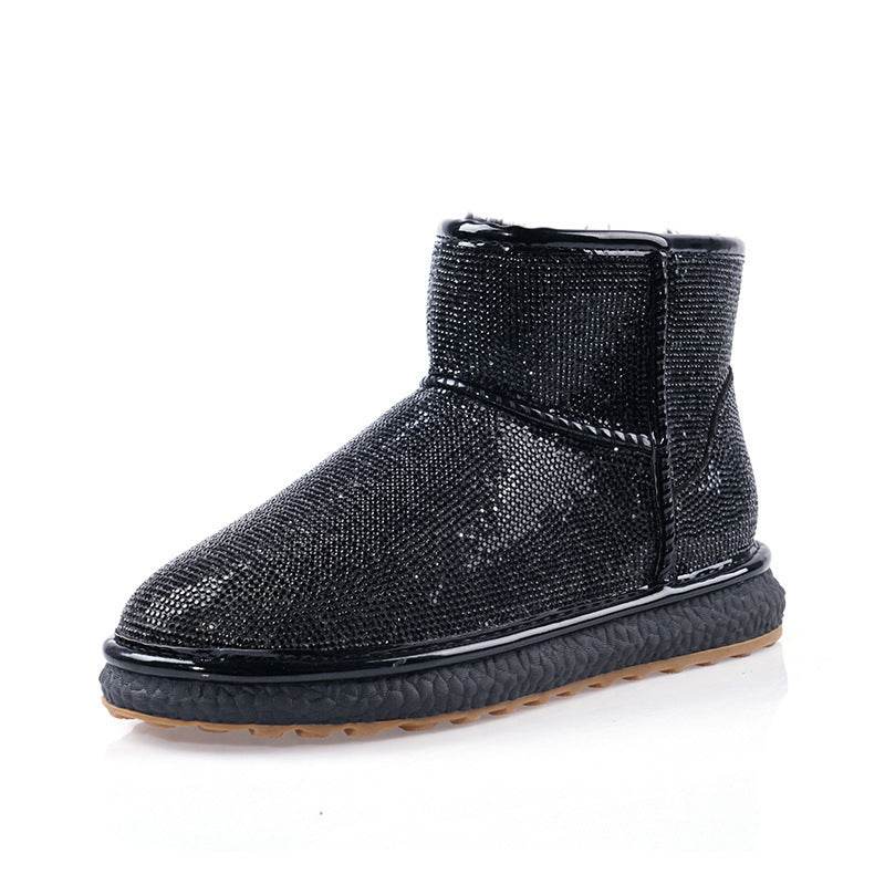 Rhinestone snow boots - Mubimart