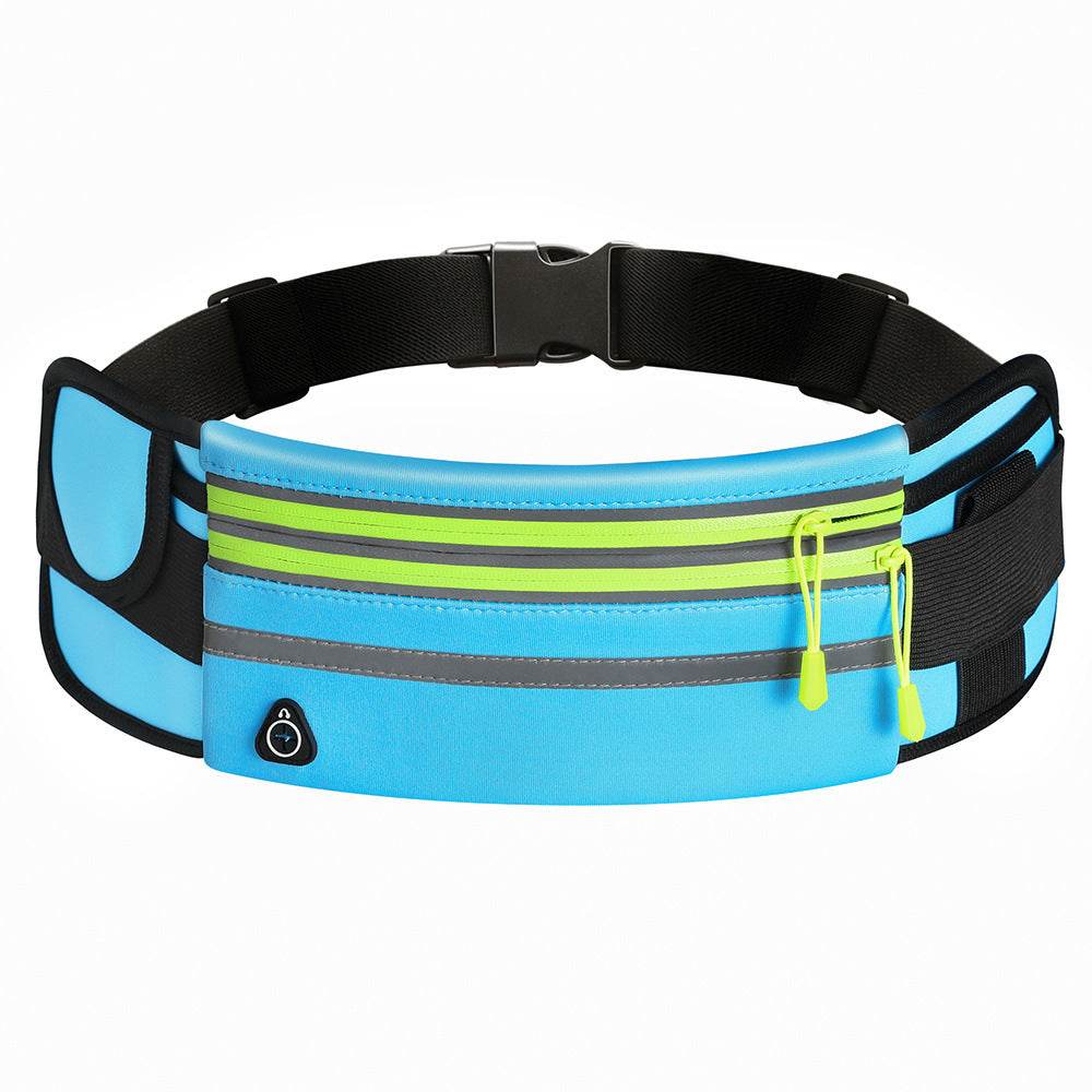Double Zippers Waist Bags Waterproof Sports Running Fanny Pack - Mubimart