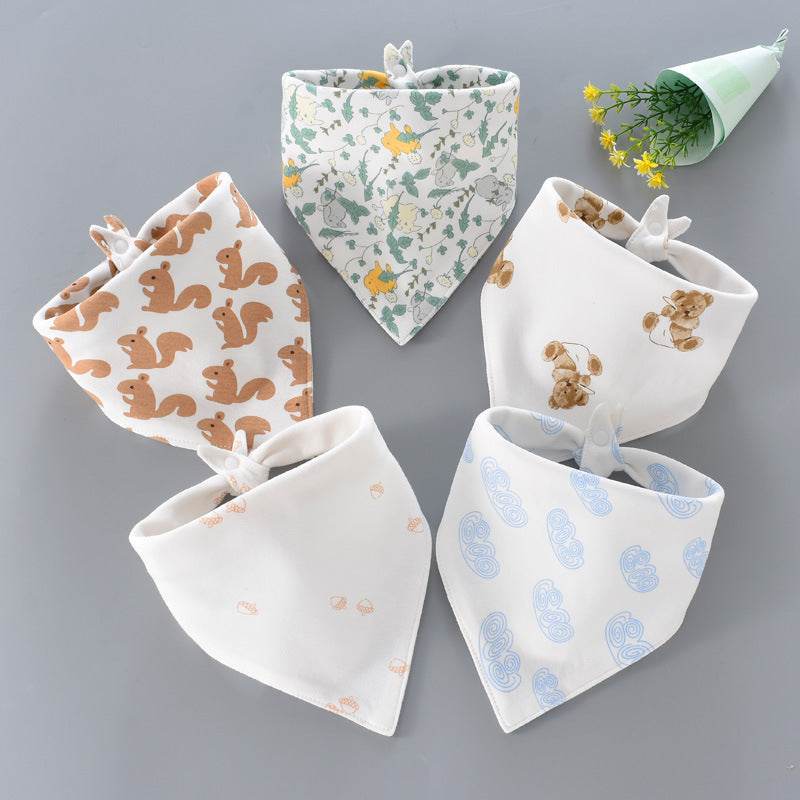 Cotton Bib Children Waterproof Bib Scarf Combination - Mubimart