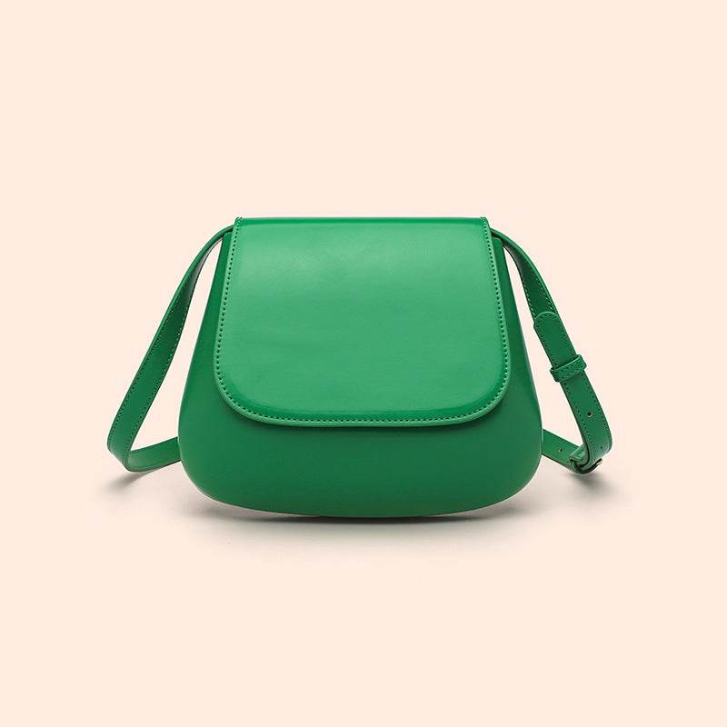 Crossbody Bag Vegan Leather Women Retro Small Saddle Satchel Shoulder Bag With Long Adjustable Strap - Mubimart