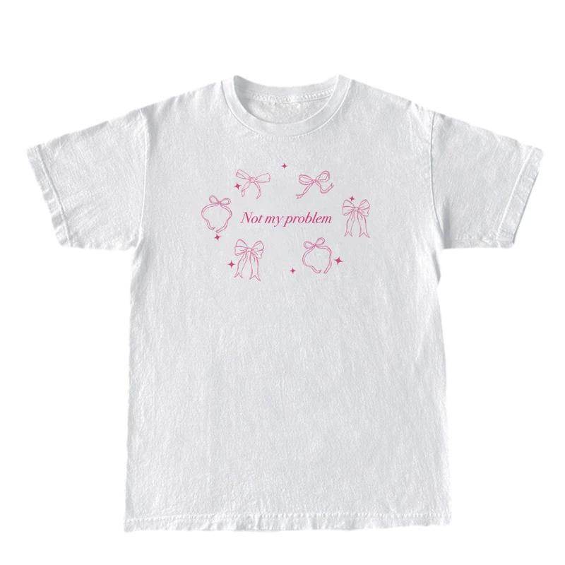 Fashion Ribbon Bow T-shirt For Women - Mubimart