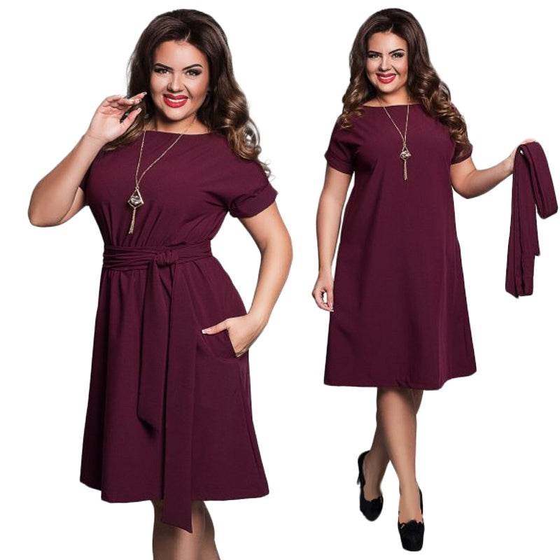 Plus size dress for women big size ladies clothing - Mubimart
