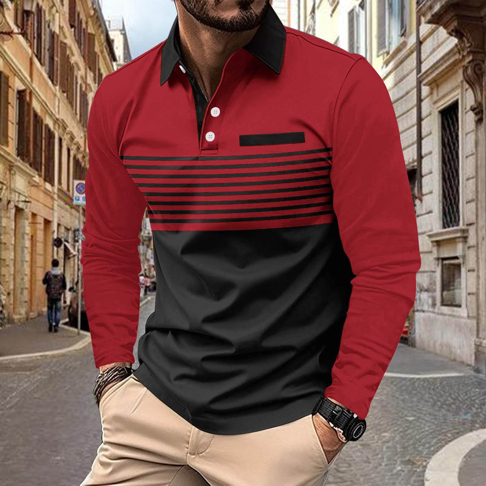 Polo Shirt Pocket Men's Sports Polo Shirt - Mubimart