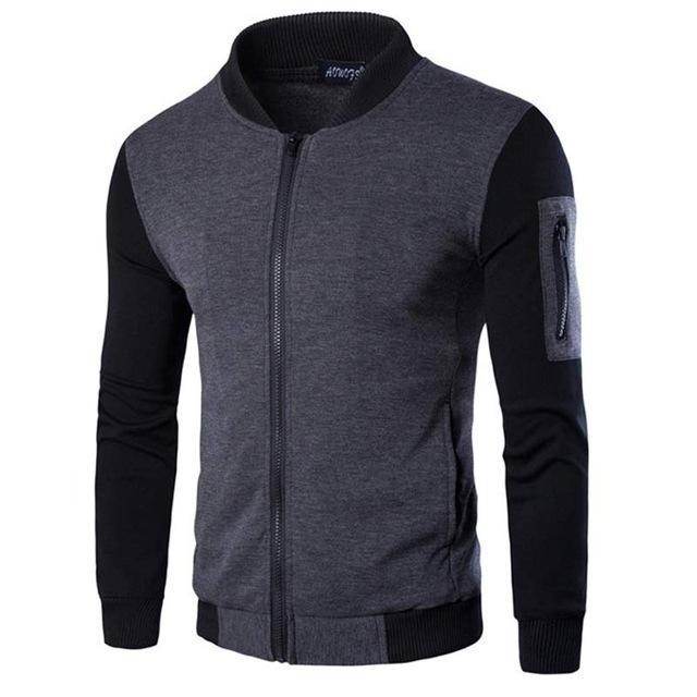 Mens Patchwork Sleeve Jacket - Mubimart