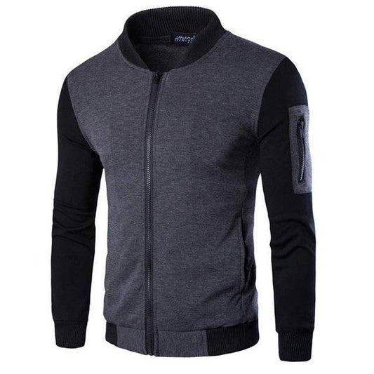 Mens Patchwork Sleeve Jacket - Mubimart