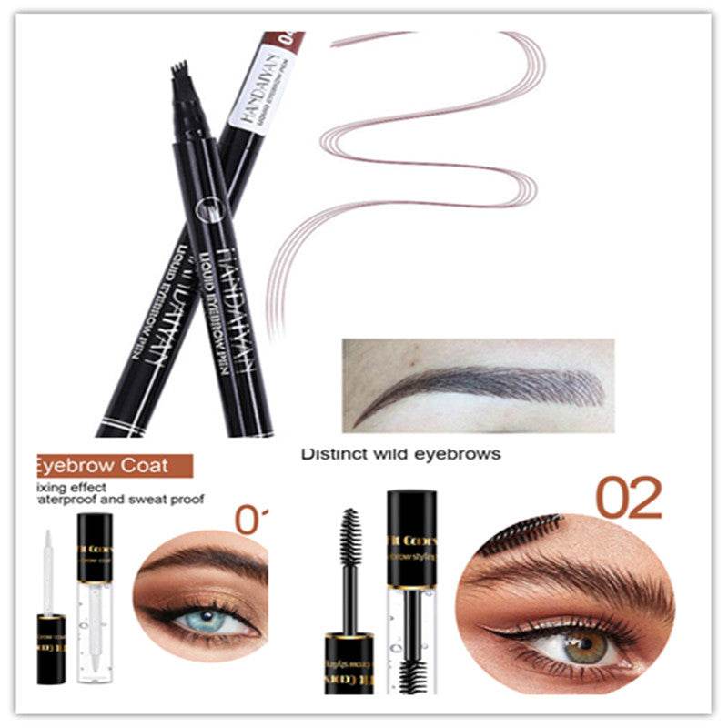 Four-head Eyebrow Pencil Liquid Eyebrow Pencil Tattoo Eyebrow Pencil Eyebrow Pencil 4-head Eyebrow Pencil Four-jaw Eyebrow Pencil - Mubimart