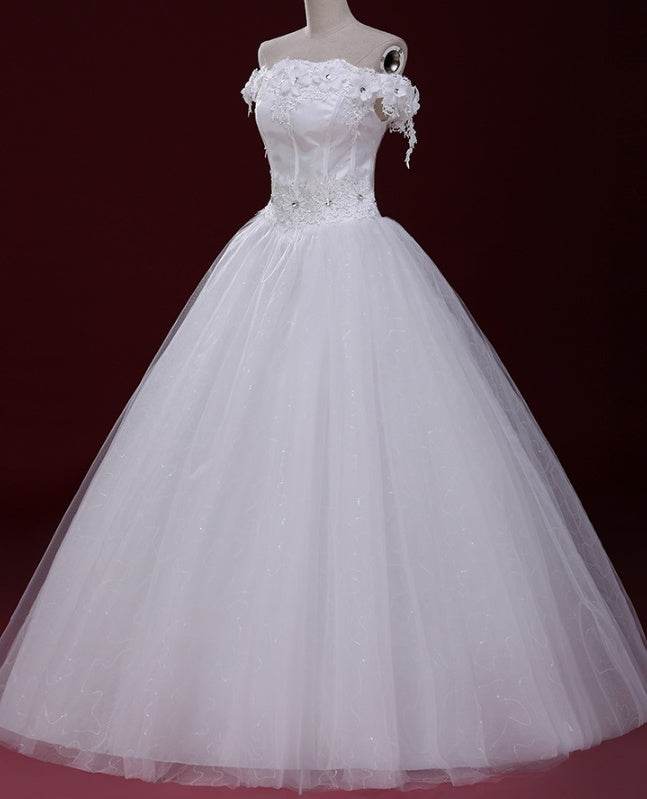 Wedding Dresses Strapless Lace - Mubimart
