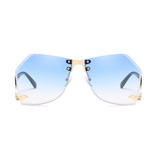 Irregular Rimless Sunglasses Women - Mubimart