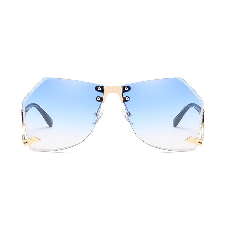Irregular Rimless Sunglasses Women - Mubimart