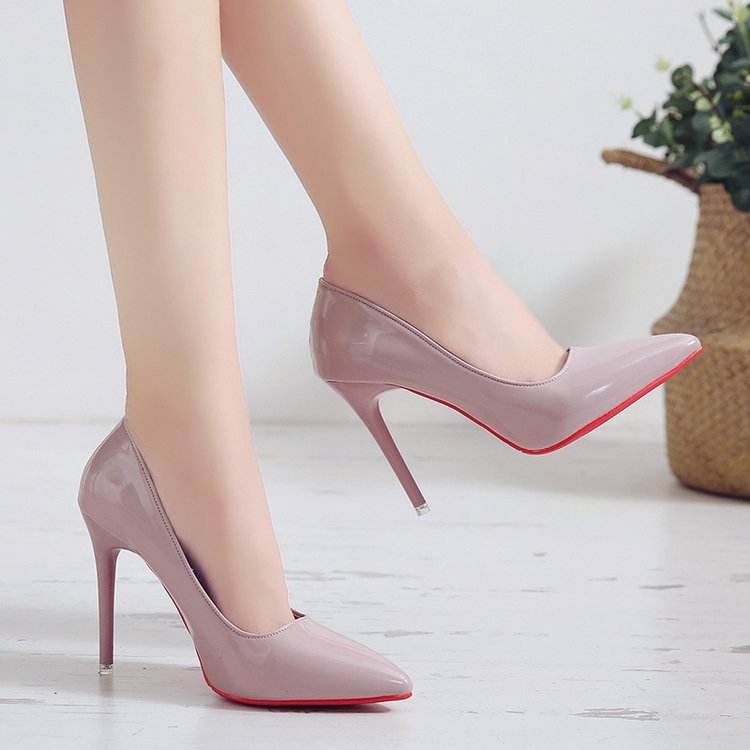 Pointed pumps high heels work shoes - Mubimart