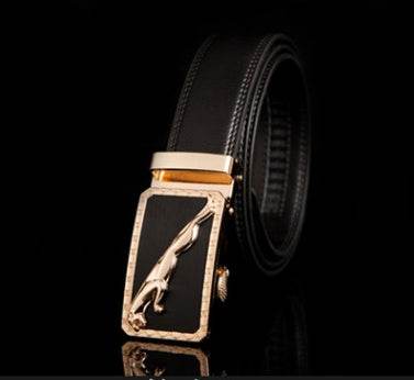 Men's leather factory direct belt buckle leather belt men's automatic belt belt wholesale business - Mubimart