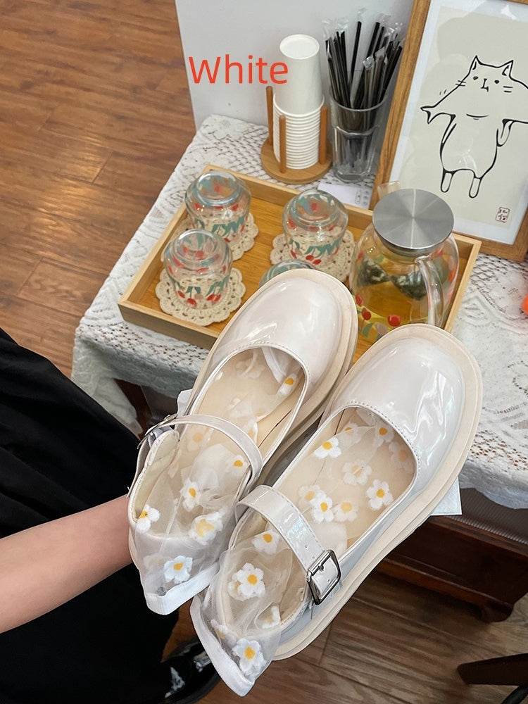 Round Toe Mary Jane Doll Shoes - Mubimart