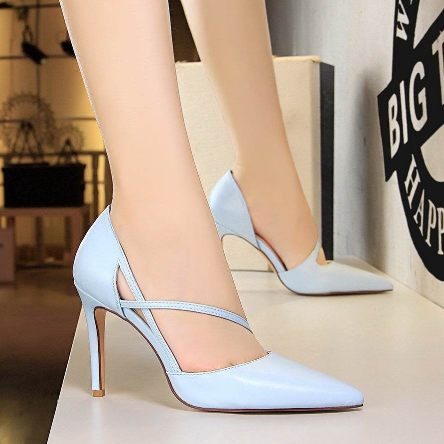 Women's side hollow stiletto - Mubimart