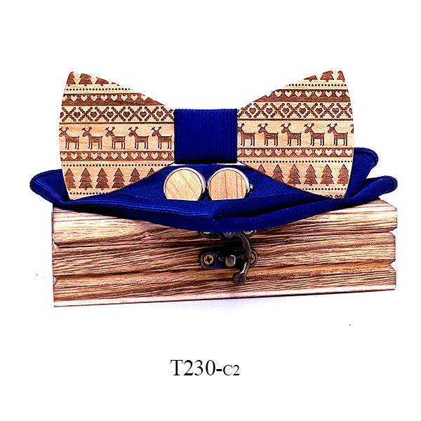 Elk wooden bow tie - Mubimart
