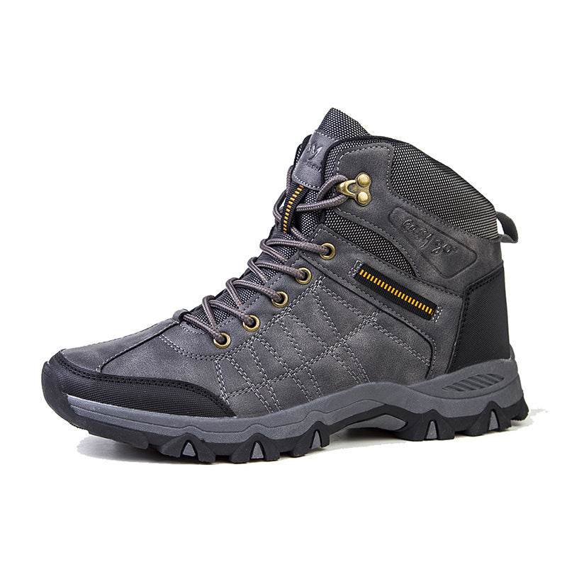 Large Men Shoes Outdoor Snow Boots High Top - Mubimart
