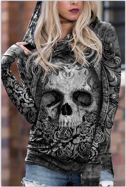 Digital Printing Plus Size Casual Pullover - Mubimart